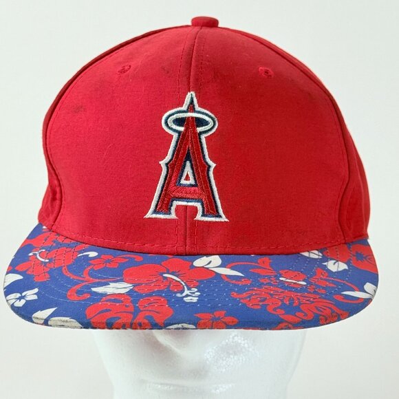 MLB Los Angeles Angels Sixth Man Floral Brim Promotion Cap Adjustable Fit Hat - Picture 1 of 6